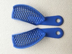 2Pcs/10Pcs Dental Autoclavable Plastic-Steel Impression Trays Blue Denture Model