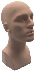 3PCS, 15:”all, Male Mannequin Head, Table Top Display, Durable PE Plastic, Flesh