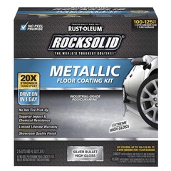 Rust-Oleum 286893 Silver Bullet Metallic Floor Coating Kit 80 oz. (Pack of 2)