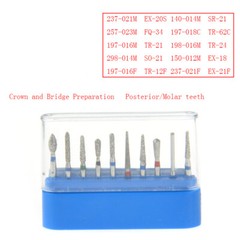 AZDENT Dental Super Coarse Diamond Polishing Burs FG for High Speed Handpiece