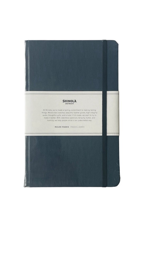 NEW Shinola Detroit Hard Lined Ruled Pages 5.25″ x 8.25″ Journal Blue