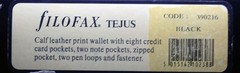 Unused 1990s FILOFAX Tejus Organizer Calf Leather Made in England Unused Inserts