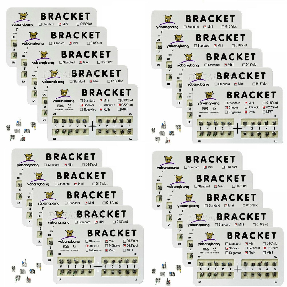 20 packs Dental metal Orthodontic Braces Brackets Mini Roth 022″Slot 3 Hooks #3