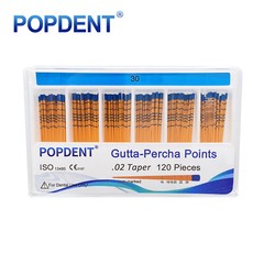 POPDENT Dental Endo Gutta Percha Points Root Canal Taper .02/.04/.06 #15-#40
