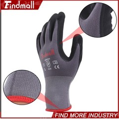 Findmall 12 Pairs L-Size Safety Work Gloves MicroFoam Nitrile Coated Foam Gloves