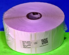 Zebra 18925 Polypro 3000T 2×1.25in 50.8×31.8mm TT Coated Permanent 1in 25.4mm