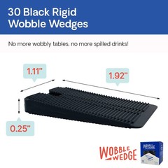 Wobble Wedges Rigid Plastic Shims, Multi-Purpose Shim for 30, Black