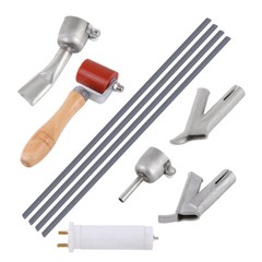 1600W Hot Air Gun Plastic Welding Heat Welder Kit w/ Nozzles & Rod + Box