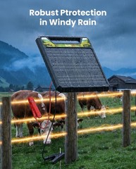 45-Mile Solar Electric Fence Charger 1.0J 12KV High-Power Solar Fence Charger