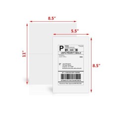 Premium 8.5×5.5 Half Sheet Self-adhesive Shipping Labels 2 Per Sheet
