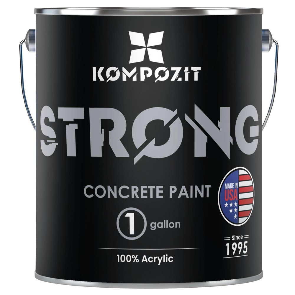 Acrylic Concrete & Garage Floor Paint – 128 Fl Oz (Pack of 1), Dove Gray