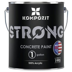 Acrylic Concrete & Garage Floor Paint – 128 Fl Oz (Pack of 1), Dove Gray