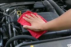 Pack of 10 Red Shop Towels – 12 x 14 Cleaning Rags for Homes Cars Auto Garage