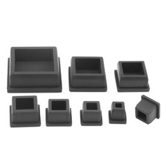 Silicone Rubber Square Hole Plugs Tube Inserts Bungs Stopper Black 6.6-120.6mm