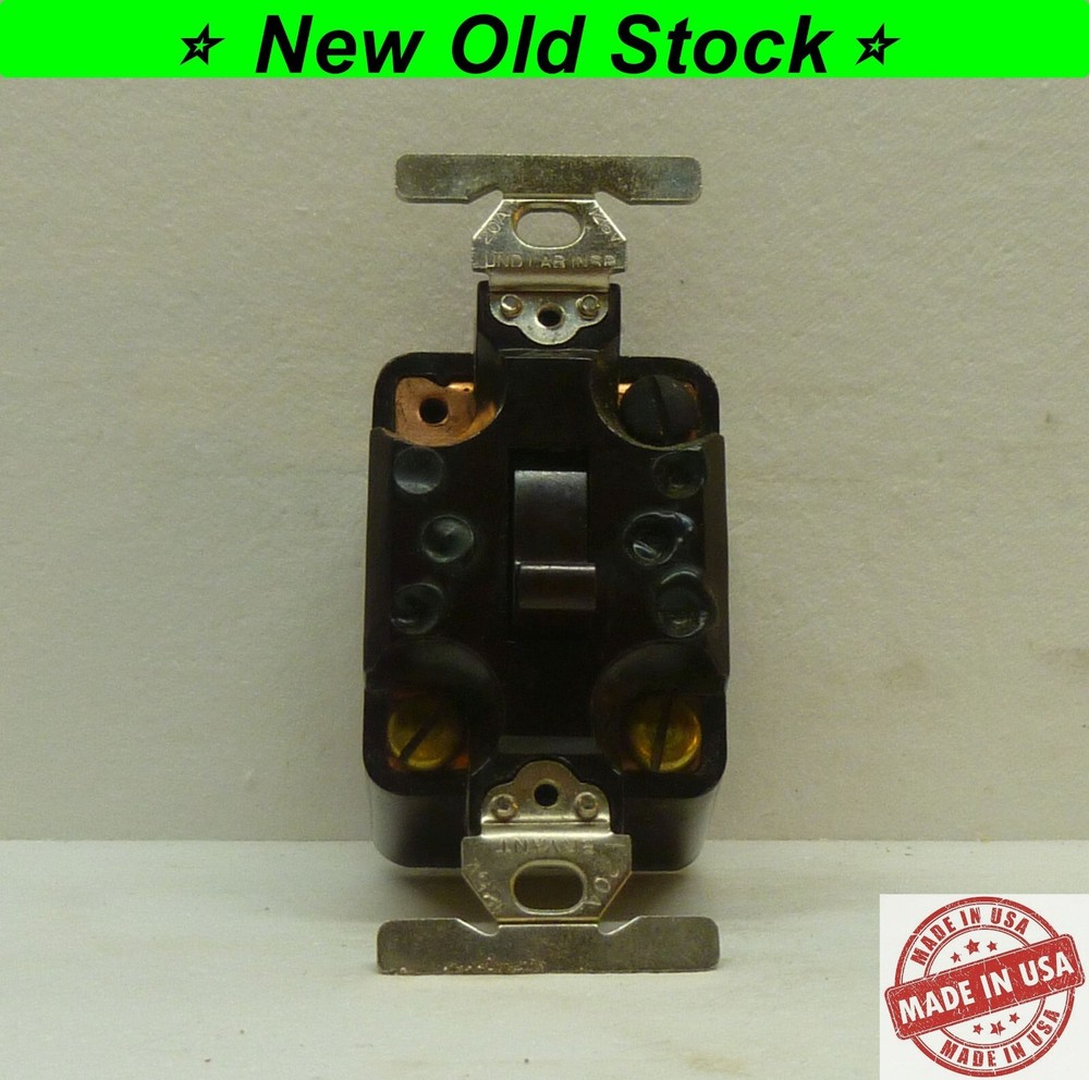 Vintage Bryant Linear Slide Toggle Switch 3-Way 20A@250V Industrial – 5423