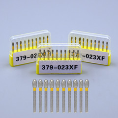 30 Burs Dental Diamond Burs FG 379/023XF EGG Shape Extra Fine Coarse Fine Yellow