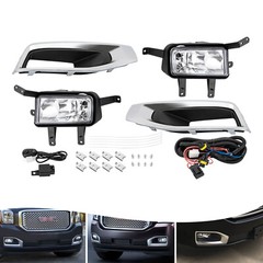 For 2015-2018 GMC Yukon/ Yukon XL Bumper Fog Lights Driving Lamps w/ Wire Switch