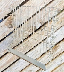 Vintage General Store Wire Retail Display Shelf Freestanding / Wall Mount