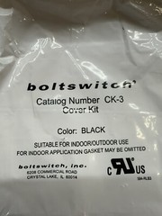 Boltswitch Pullout Black Cover Kit 100 Or 200 Amp 240/600v Cat# CK3 New