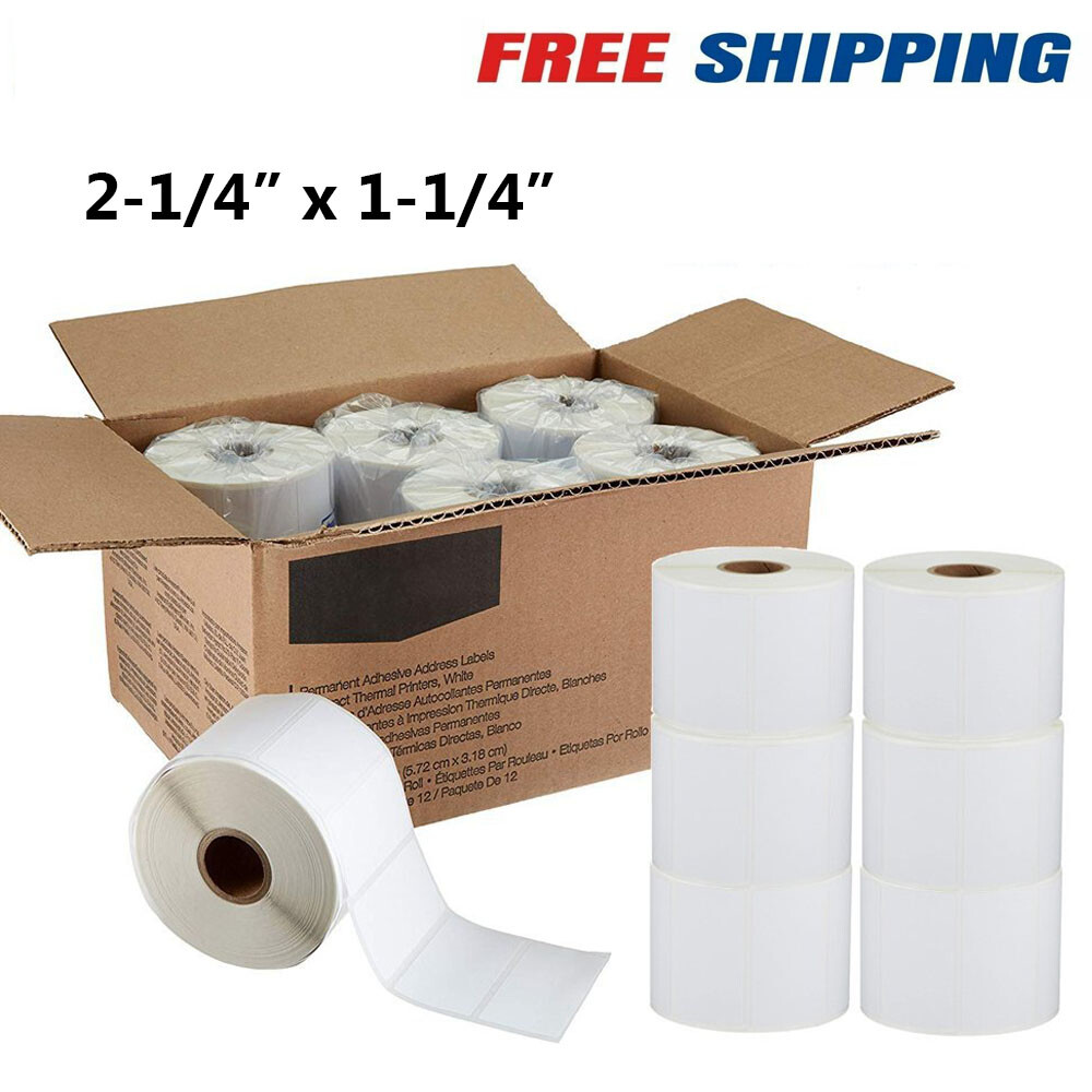 1.25″x2.25″ 1000 Label Direct Thermal Shipping Stickers Barcode UPC Zebra Eltron