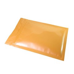 Multi-Size Glossy Foil Mylar Double-Sided Orange Flat Zip Lock Pouch Bag B05