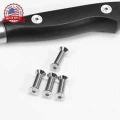 10 Packs Knife Handle Screws Rivets Bolts Fasteners,Hex Flat Head Screws for Bla