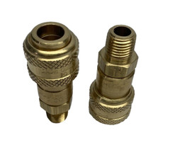 Lot Of 2, Dixon Quick Coupling 2DM2-B, Brass, 1/4 MNPT, 1/4 Body