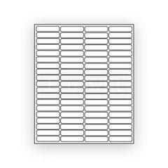 80-800,000 1 3/4 x 1/2 EcoSwift Laser Address Shipping Adhesive Labels 80/sheet