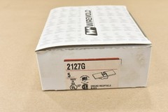 Box of 5 Wiremold 2127G, Ground Receptacle, Single Outlet, 15A, 125 V