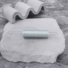 4 PCS 125x18x2mm Recliner Springs Galvanized Steel Dual Hook Tension Springs