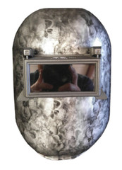 Hydro Dipped Custom Welding Helmet WHP100 Silver Metallic SKULLS