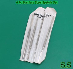 4 Pc Stainless Steel Dental Hobby Craft Spatula Set