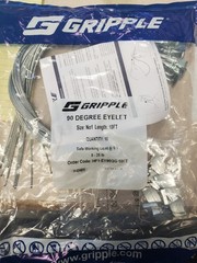GRIPPLE® HF1-EY90QG-10FT Standard Hanger With 90 deg Eyelet End, #1, 25 lb Load,