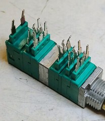 New! Lot of (2) Alps 5 Section Potentiometer w/NO Push Switch – See Text