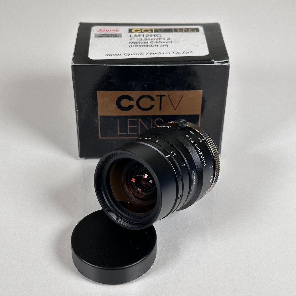 (NEW) Kowa CCTV Lens LM12HC 1” 12.5mm/F1.4 Manual C-Mount