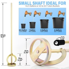 Paint Mixer for Drill, 1-5 Gallon Bucket, Paint Stirrer for Drill, Zinc Plated,
