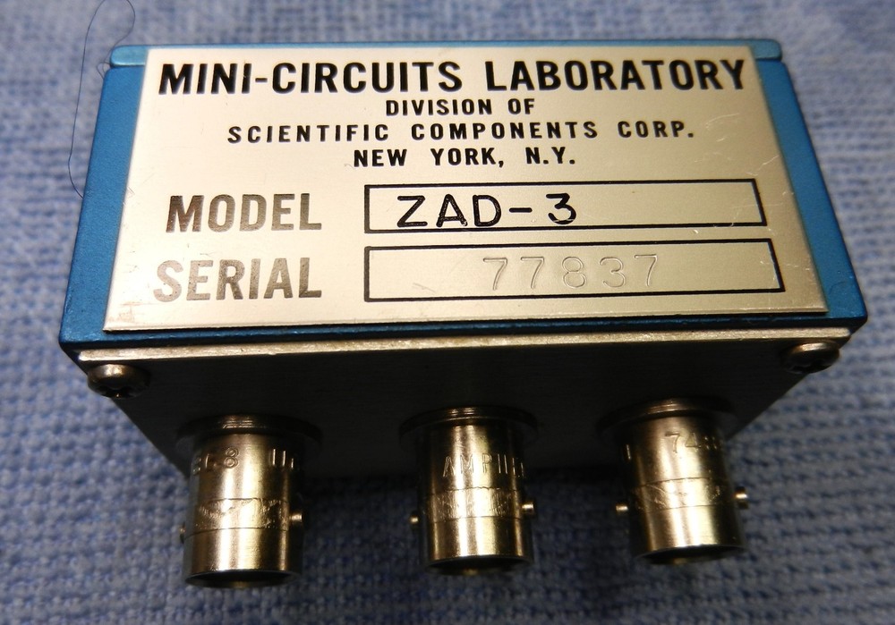 Mini- Circuits ZAD-3 Coaxial Frequency Mixer (0.025 MHz – 200 MHz) S/N: 77837