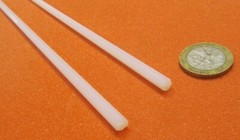 Nylon 6/6 Natural Tint Hex Rod 3/16″ (.188″) Hex x 48″ Length, 2 Units