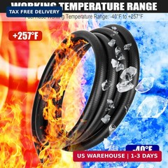 1/2 Inch (12mm) ID Fuel Line Hose 15FT NBR Rubber Push Lock Hose High Pressure 3
