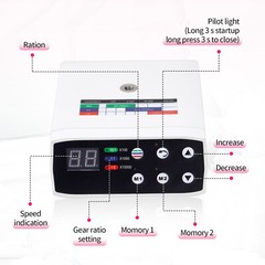 Dental Electric LED Brushless Micro Motor 1:5 Increasing Handpiece 3 Speed Range