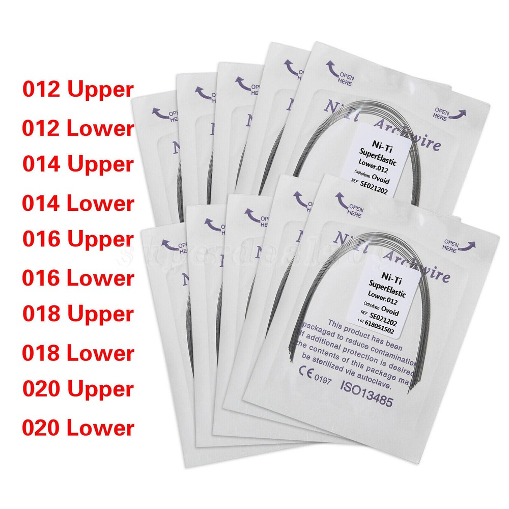 Dental Orthodontic Super Elastic NITI Arch Wire Round Ovoid/Nature form