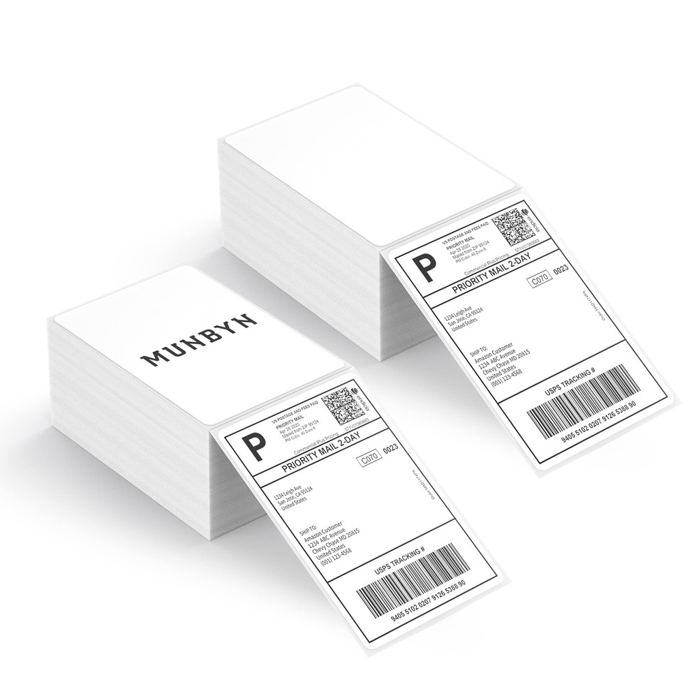 500 Fanfold 4×6 Shipping Labels Direct Thermal Commercial