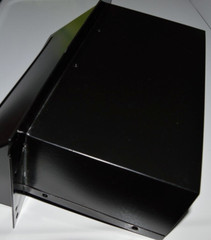 NuVent NXW301BL 3-1/4″X 10″ Black Metal Wall Cap Vent w/Spring Controlled Damper