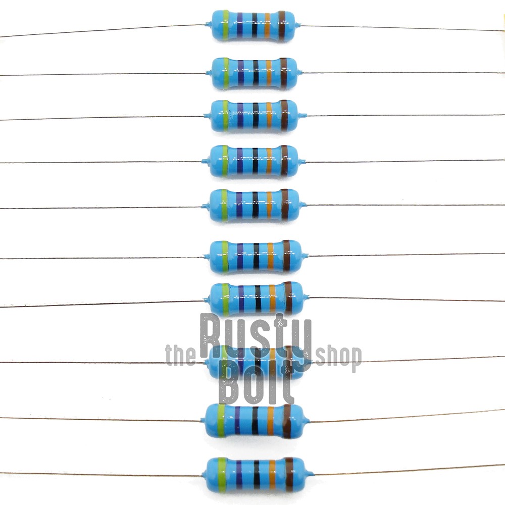 Resistors – 1/2 w (0.5 watt) – 470K ohm – 1% Tolerance – Metal Film – New