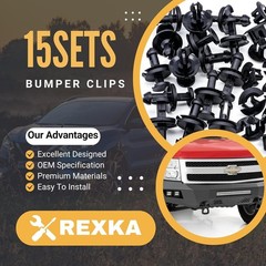 15 Sets Silverado Bumper Clips Front Air Dam Deflector Retainer Clips Nut Gro
