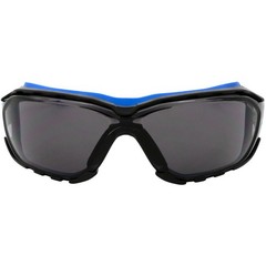 Birdz Eyewear Gasket Safety Padded Powersports Sunglasses Blue with Smoke Lens