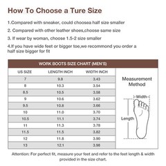 HISEA Men’s Moc Toe Work Boots 6 Inch Steel Soft Toe Working Safety Boots Shoes