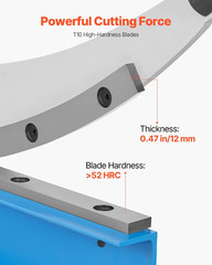 Hand Plate Shear, 31.5 in Max Cutting Length, Manual Sheet Metal Shear Machine,