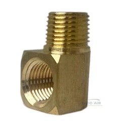 2 Pack 1/8″ NPT Brass Street Elbow 90 Degree Pipe Thread Fitting Male Female