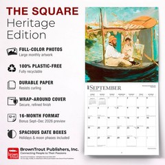 Impressionists | 2027 12×24″ (Hanging) Monthly Wall Calendar | Plastic-Free